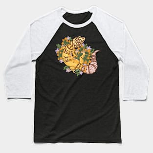 Leopard Gecko and Succulents Baseball T-Shirt